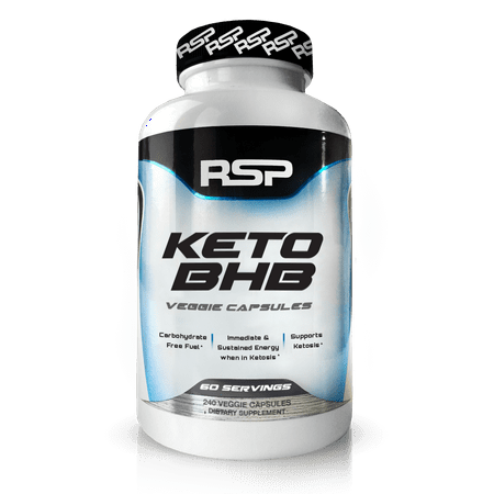 RSP Nutrition Keto BHB, Exogenous Ketones for Ketogenic Diet, Energy Boost, Focus, Vegan Friendly, 240