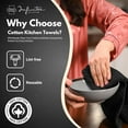 thumbnail image 2 of Infinitee Xclusives Black Kitchen Towel Pack of 12 - 100% Cotton - 15x25 inches., 2 of 11