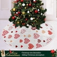 thumbnail image 6 of FMSHPON Valentines Hearts Wedding Xmas Christmas Tree Skirt Stand Mat for Holiday Party Decoration Indoor Outdoor 36 inches, 6 of 6
