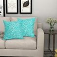 thumbnail image 2 of Aqua Cheetah Throw Pillow Covers 20X20 Inches Set of 2 Leopard Decorative Pillow Cases Animal Wildlife Pillow Cover with Zipper Home Decor for Sofa Couch Housewarming Gift Bed Porch Outdoor, 2 of 6