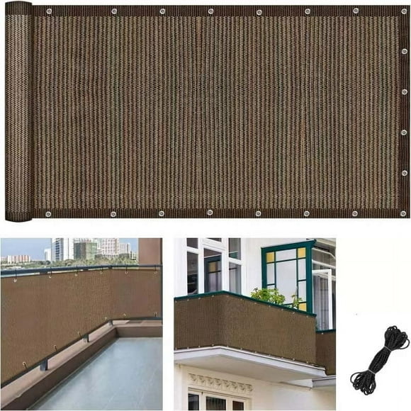 Staron Sun Shade Cloth with Grommets (Brown), 20 X 3.2' Shade Cloth for Garden Pergola Shade Cover Canopy, Mesh Tarp Sun Screens for Patio, Outdoor, Garden, Backyard