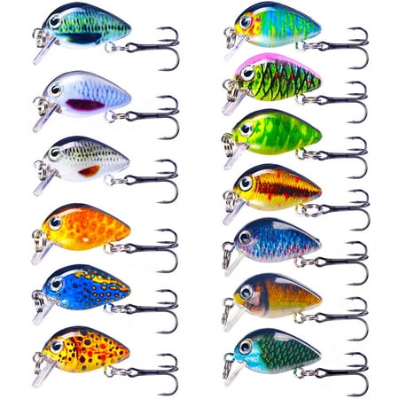 HENGJIA 13PCS Crank Bait Fishing Lures Topwater Crankbaits Hard Baits for Bass Trout Freshwater Saltwater Crank Baits for Bass Fishing Swimbait Bass Fishing Lures