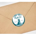 thumbnail image 3 of Darling Souvenir Round 45 Pcs Wedding Couple Thank You Stickers Personalized Bride Groom Names And Date Envelope Seals-Teal Blue, 3 of 4