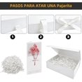 thumbnail image 3 of Juego de Cajas de Regalo con Cierre Magnético, 38x28x12 CM, para San Valentín, Navidad, Bodas, Cumpleaños, Aniversario -Bolsa de Regalo + Cinta + Tarjeta de Felicitación + Rafia (Blanco), 3 of 4