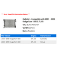 thumbnail image 2 of Radiator - Compatible with 2003 - 2008 Dodge Ram 1500 5.7L V8 2004 2005 2006 2007, 2 of 2