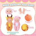 thumbnail image 3 of Mini Reborn Baby Doll Hanaive de 4 pulgadas con ropa, juego de 12, 3 of 7