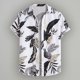 thumbnail image 2 of Camisas s Para Hombre Slim Fit Camisas de manga corta con botones para hombre, vestido informal para salir de campamento (Black, M), 2 of 7