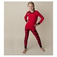 thumbnail image 5 of Matching Family Pajamas Sets Christmas PJ's Red Long Sleeve Tee and Plaid Pants Loungewear, 5 of 7