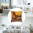 thumbnail image 5 of nygtbtfer Oaxacan Art Throw Pillow Cover Animal Forest Sun Colorful Chaotic Mountain Grass Plant Pillow Decorative Men Women Boy Girl White, 5 of 7