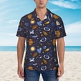 thumbnail image 4 of Lsque Galaxy pattern Hawaiian Shirt for Men, Unisex Summer Beach Casual Short Sleeve Button Down Shirts-X-Large, 4 of 9