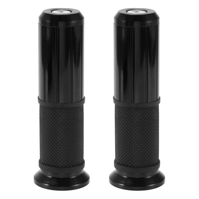 Ofertas Únicas 7/8" 22mm 15/16" 24mm Cubierta Universal de Agarraderas de Motocicleta Cubierta de Goma Aleación de Aluminio para Manillar de Motocicleta Scooter Bicicleta ATV Negro 1 par