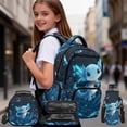 thumbnail image 2 of Yspwyqan Sea Blue Axolotl 4Pcs School Backpack Set with Lunch Box Pencil Case Water Bottle, Multi-Pocket Lightweight Girls Boys Backpack Fits 15.6 Laptop for Elementary Middle, 2 of 7