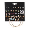 thumbnail image 2 of 20 pares de aretes al Por mayor Zulema estilo surtido tono plateado y dorado, 2 of 8