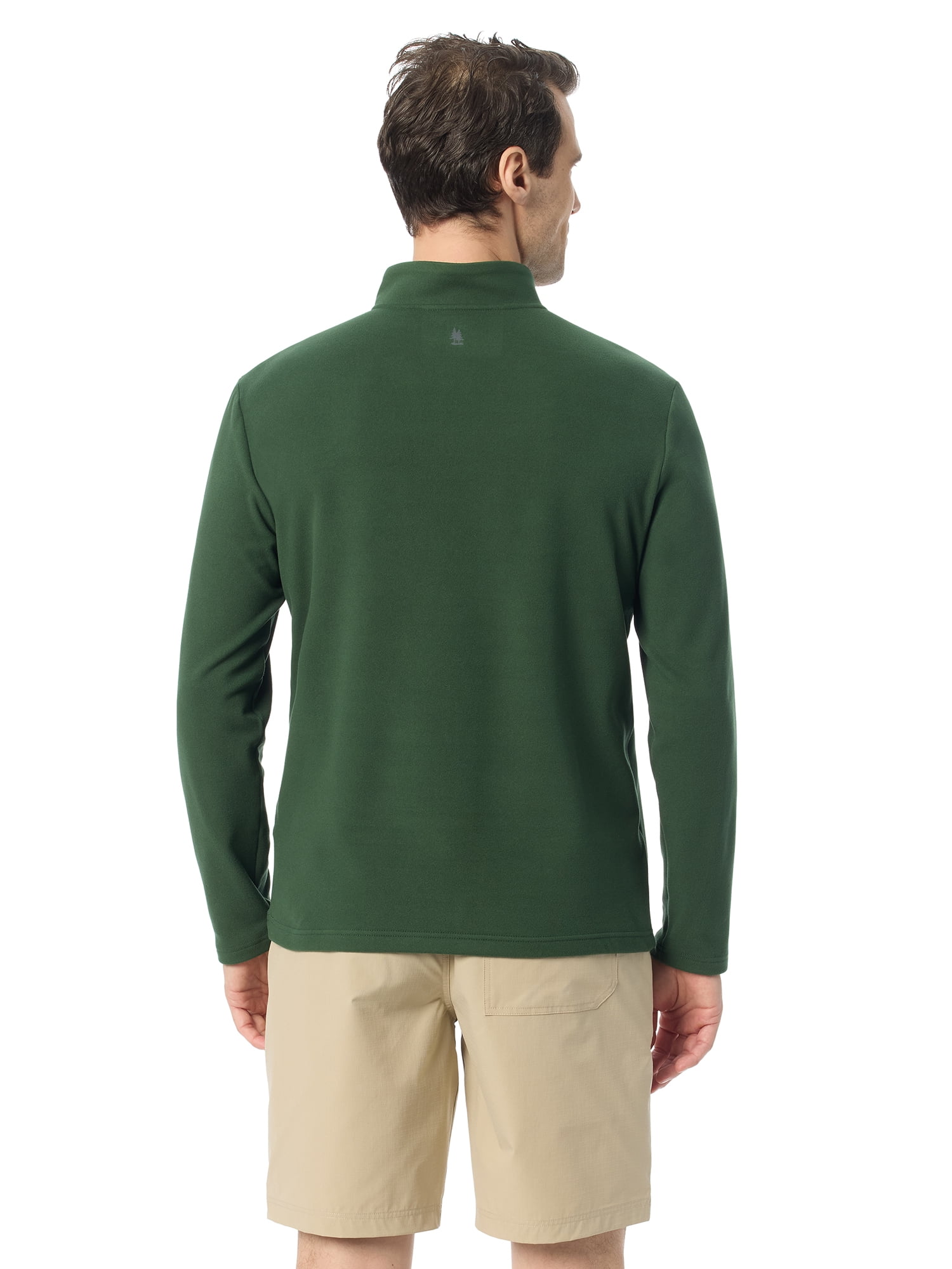 Bass & Co Men's & Big Men's Pro-Sueded Quarter Zip Heathered Pullover, Sizes S-XXXL