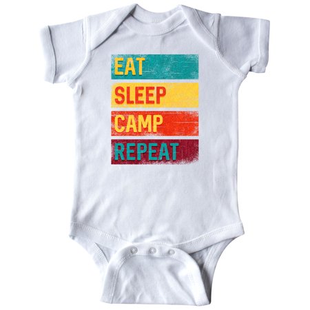 

Inktastic Camping Hiking Eat Sleep Camp Repeat Gift Baby Boy or Baby Girl Bodysuit