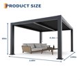 thumbnail image 7 of Danolapsi All-Aluminum Louvered Pergola 10' x 12', Outdoor Pergola with Adjustable Louvered Roof, Reinforced Aluminum Frame, Integrated Drainage System, Hardtop Gazebo for Patio, Deck（ship in 5 boxes）, 7 of 7