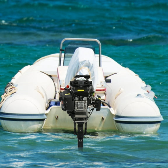 3HP Outboard Motor, 4-Stroke Fishing Boat Engine with Quick Start & High Efficiency, for Boats 6.56-9.84ft