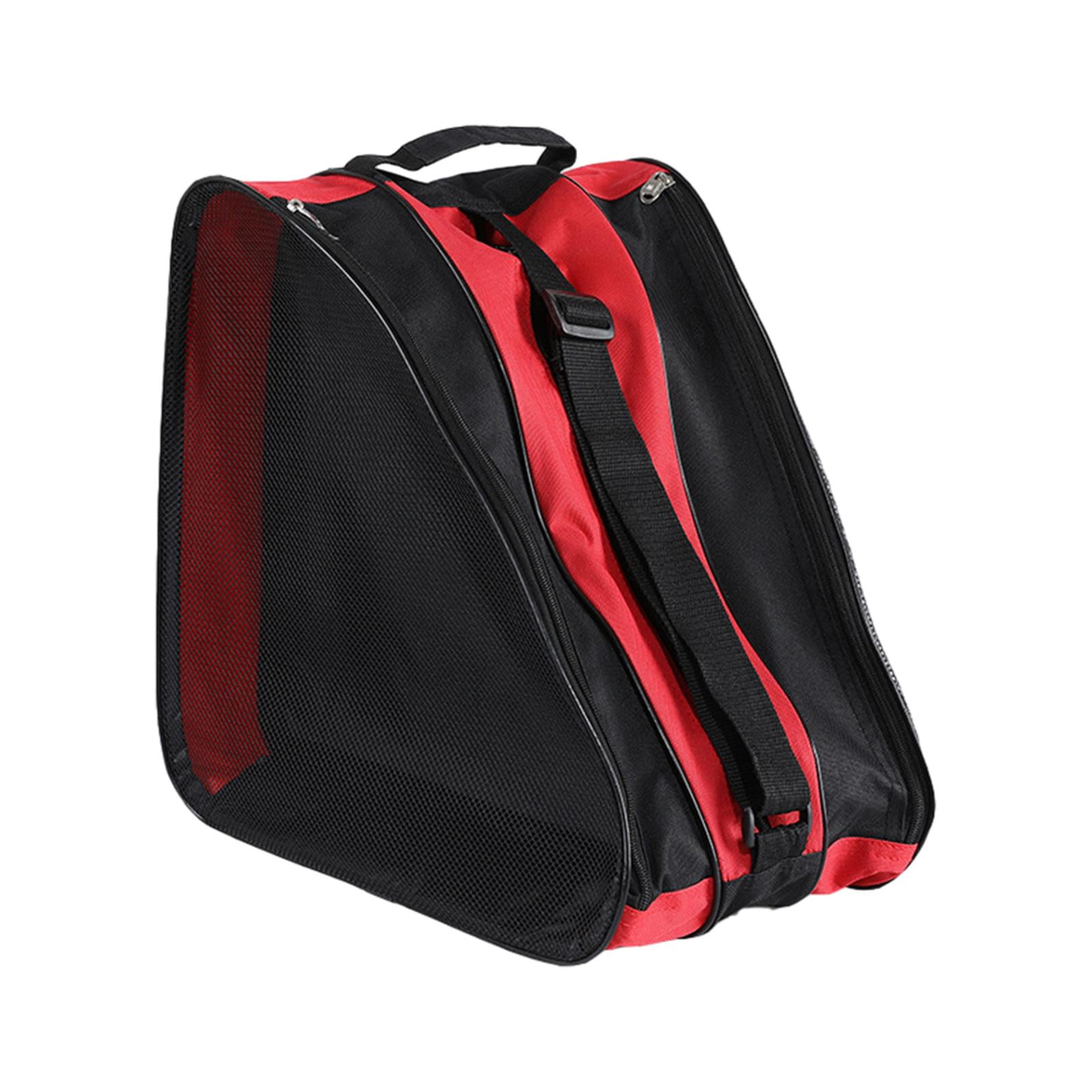 Roller Skates Bag Skating Shoes Bag Ice Skates Bag Roller Skates Storage Bag Portable Top Handle Case Inline Skates Bag Red