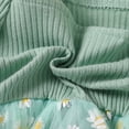 thumbnail image 6 of Atogsazn Toddler Baby Girls Clothes Set Infant Ruffle Long Sleeve Ribbed Tulle Dress with Headband Outfit Green 12-18 Months Fashion, 6 of 9