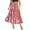 Z68-Multicolour, variant on Skirts for Women Midi Length Plus Size Relaxed Fit Striped Cute Women's Flowy Handkerchief Hemline Midi Skirt
