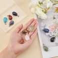 thumbnail image 3 of 10 Pcs Teardrop Gemstone Pendants 10 Styles Natural and Synthetic Stones Charms Pendants Waterdrop Crystal Chakra Stone Pendants for Valentine's Day Necklace, 3 of 6