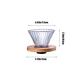 thumbnail image 3 of Coffee Filter, Glass Drip Filter Mug, Hand Brewed Coffee Maker, Reusable Wooden Base, Easy to Clean Coffee Filter, Portable Coffee Brewer for Home & Office Use, 3 of 6