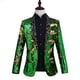 thumbnail image 5 of Traje de cuello vuelto con lentejuelas para hombre, traje para actuación en el escenario, club nocturno, bar, DJ, cantante, presentador, top moderno, 5 of 6