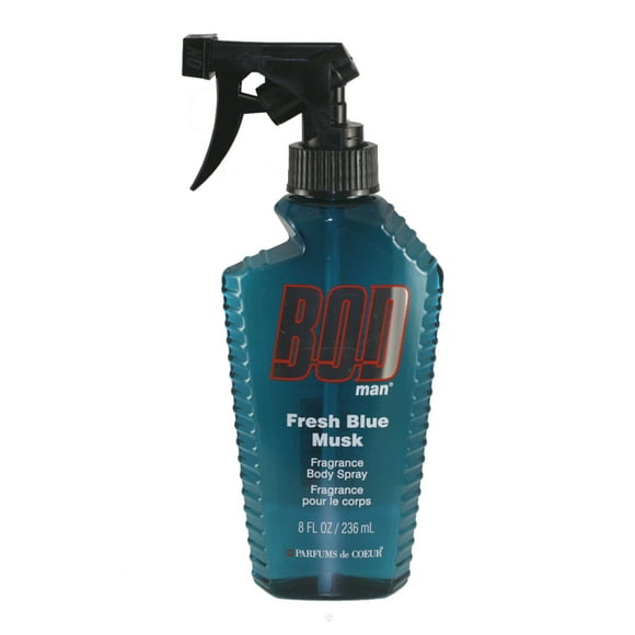 Bod Man Parfum Musc Bleu Frais Spray pour le Corps 8.0 Oz / 236 Ml pour Hommes de Parfums De Coeur