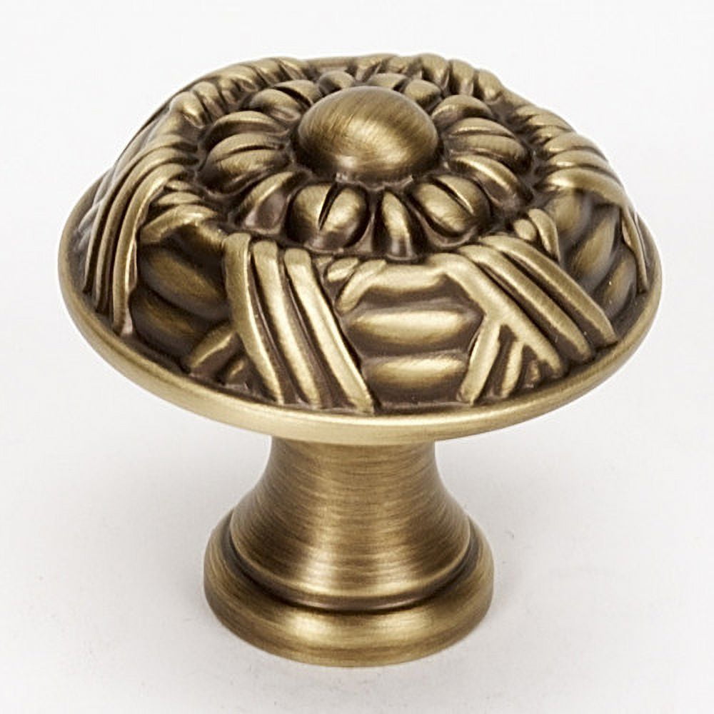 Alno A880-14-PB Ribbon and Reed 1-1/4" Cabinet Knob Polished Brass