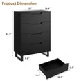 thumbnail image 4 of Luku 4 Drawer Dresser for Bedroom, 41.5" Tall Freestanding Wood Chest, Vertical Storage Cabinet for Living Room, Hallway, Entryway, 4 of 5