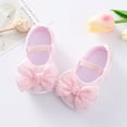 thumbnail image 3 of Otqutp Baby Girls Walking Shoes Toddler Cute Bow Shoes Children Princess Soft Sole Shoes Baby Round Toe Slip On Shoes, 3 of 5