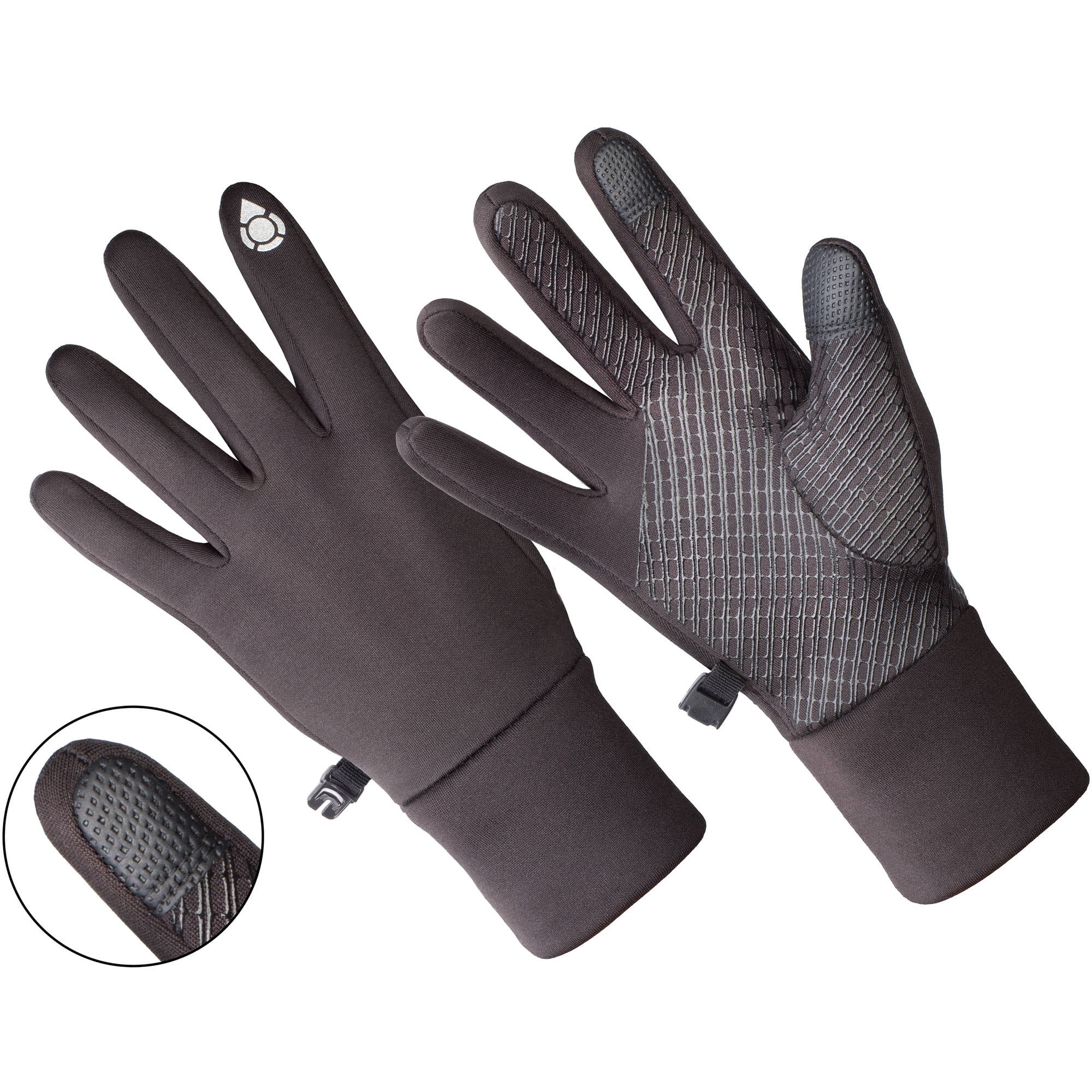 HANDS ON Ladies Multi-Purpose Running Gloves, Touch Screen Compatible with Anti-Slip Grip, Black