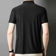 thumbnail image 7 of 3XLT Men's Polo Shirts With Collar Big And Tall Under $20 Solid-Color Fashionable Loose Casual Button Short Sleeve Turndown Collar Blouse Shirt, 7 of 7