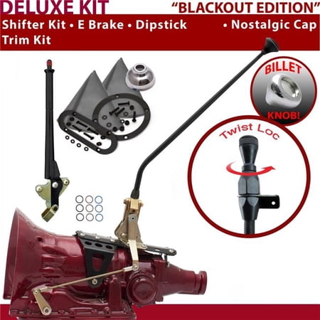 American Shifter AOD Shifter Kit Black 23 in. E Brake Trim Kit Dipstick for F4191