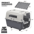 "MoNiBloom 32"" Large Rolling Pet Carrier Cage for Medium Dogs