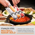 thumbnail image 4 of Miangastore 1 Set Meatball Maker Tool Stainless Steel Meatball Making Mold Triple Row Meatball Maker Shrimp Paste Mold Kitchen Gadget, 4 of 8