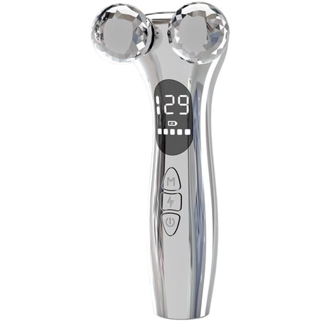CNV Intelligent 4D Rolling Contouring Tool, Portable EMS Pulse Skin Vitalizer with Adjustable Intensity, Ergonomic Handheld Massager for Face and Body Wellness