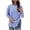 hgg463-Blue, variant on Shoulder Surgery Shirts for Women Post Op Adaptive Clothing PullLoose Fit Long Sleeve Top for Fall Winter Wear