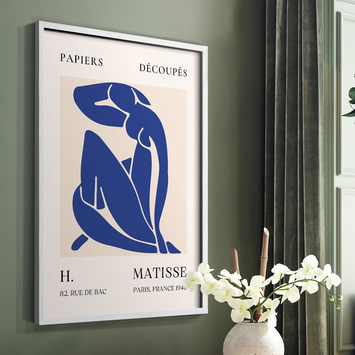 Matisse CLXVII Framed Print in White Solid Wood 11 x 14 Framed Print