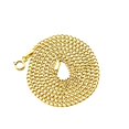 thumbnail image 1 of LoveBling 10K Yellow Gold 2mm Hollow Curb Cuban Chain Necklace (24"), 1 of 1