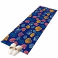 thumbnail image 2 of Summer Ocean Creature Washable Runner Rugs 2'x6', Yellow Shell Nautical Blue Back Low Pile Throw Entryway Rug Non-Slip Sturdy Edge Binding Carpet for Indoor Bedside Entrance Bedside, 2 of 9