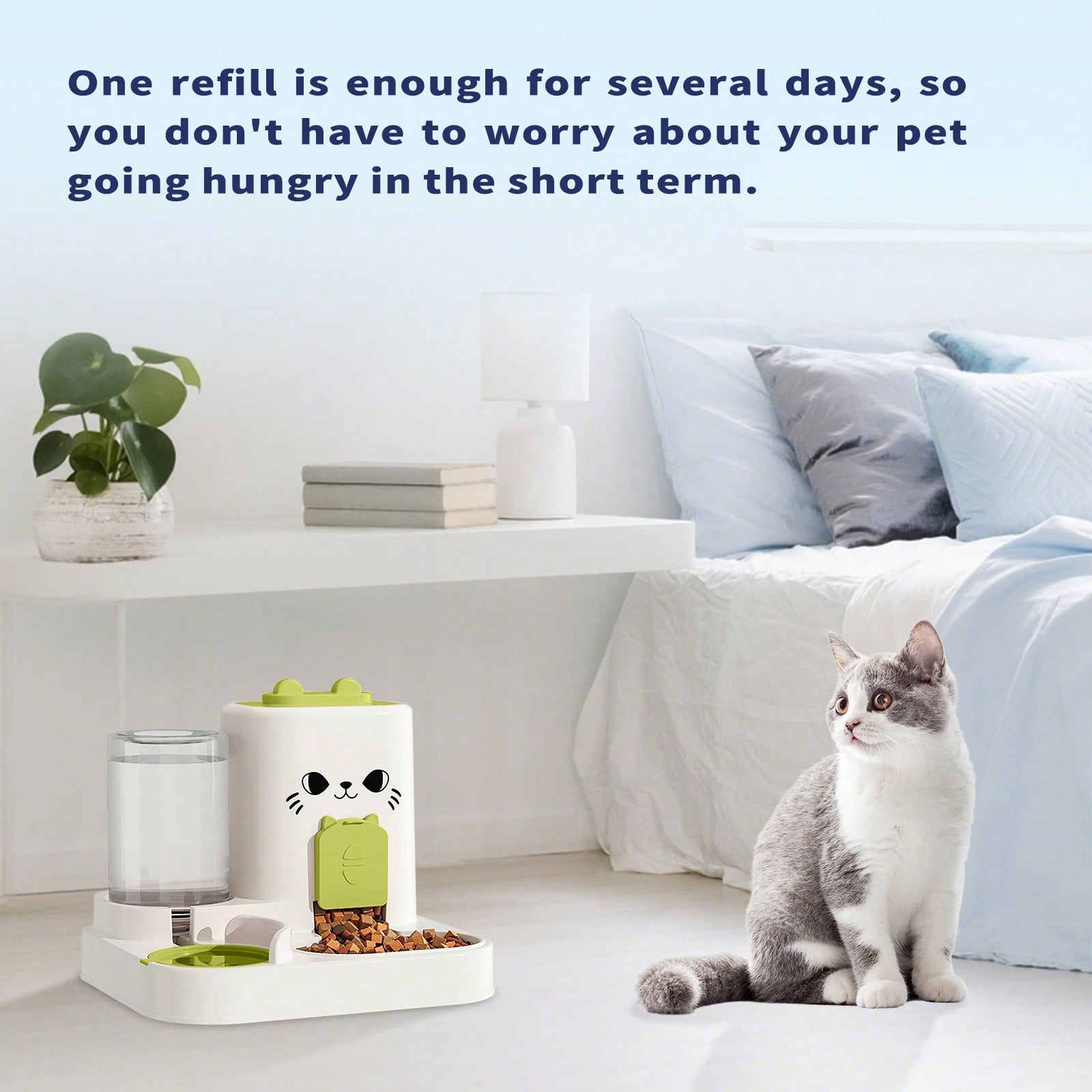 Automatic Cat Water Dispenser – 2-In-1 Large Capacity Drinking Fountain For All Cats, Available In Pink, Gray, Orange & Green