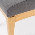 thumbnail image 6 of Noble House Caruso Mid-Century Modern 5 Piece Dining Set, Dark Gray and Natural Oak, 6 of 11