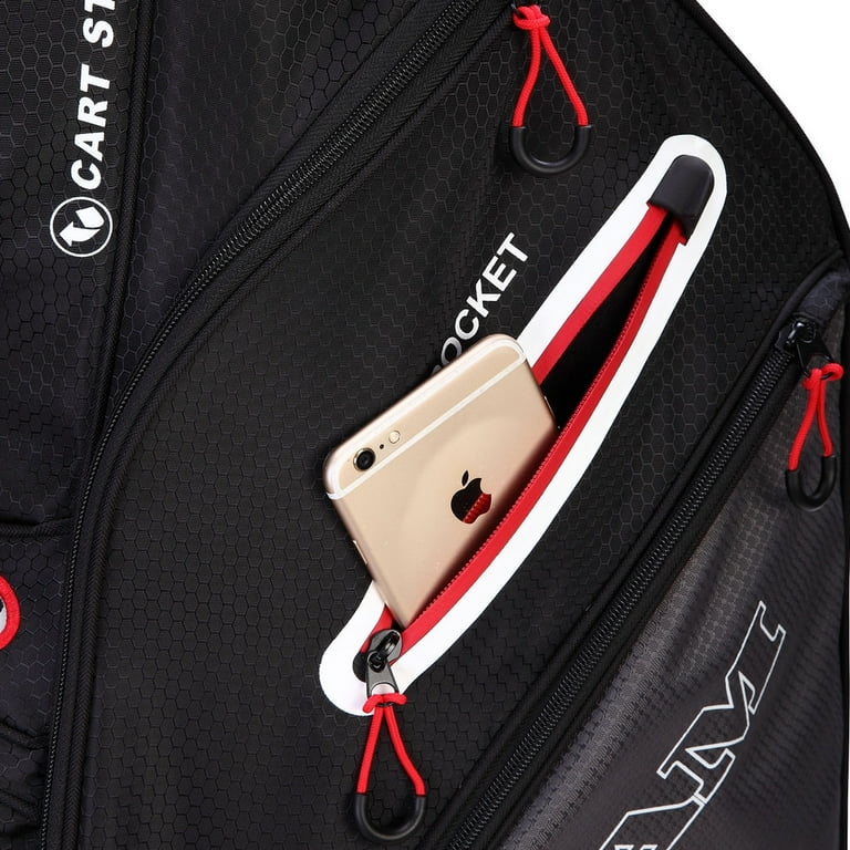 Ram Golf FX Deluxe Golf Cart Bag with 14 Way Dividers Black Grey