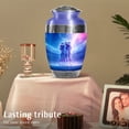 thumbnail image 5 of MUKTIVE Baseball Urns for Ashes - Large Burial Urn for Human Ashes Men - Blue Small Urn for Adult Dad - 10& 3 Inch, Combo of 5 (1 Large + 4 Keepsake) for Funeral Urns, 5 of 7