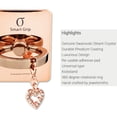 thumbnail image 2 of Cell Phone Finger Ring Holder & Grip with Luxury Oktant Crystal Universal Kickstand with 360° Rotation and 180° Flip Compatible with Most Smartphones (Heart Rose Gold), 2 of 6