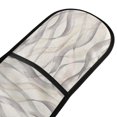 thumbnail image 2 of 35" x7" Double Oven Mitt Heat Resistant Oven Gloves Withstands Up to 200°C for Kitchen Baking & BBQ Pastel Thin Lines, 2 of 6