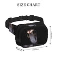 thumbnail image 4 of Ratiio Black Cobra Snake Pattern Square Double Layer Waist Bag, Durable Twill Fabric Waist Pack with Adjustable Belt,Outdoor Hiking, Running, Travel Waist Bag, 4 of 6