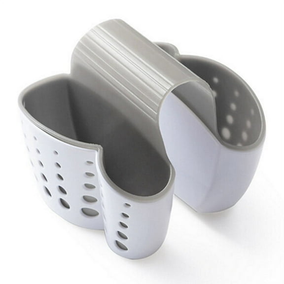 Bangcool Silicone Double Saddle Sink Caddy Basket Sponge Brush Gadgets Holder Organizer for Kitchen Bathroom