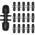 thumbnail image 1 of Conector de manguera de riego de jardín Hydrogarden, conectores en T de púas, riego por goteo para tubo de riego de 1/2 pulgada a 1/4 pulgada, accesorios de riego de 6 vías, 1 of 6